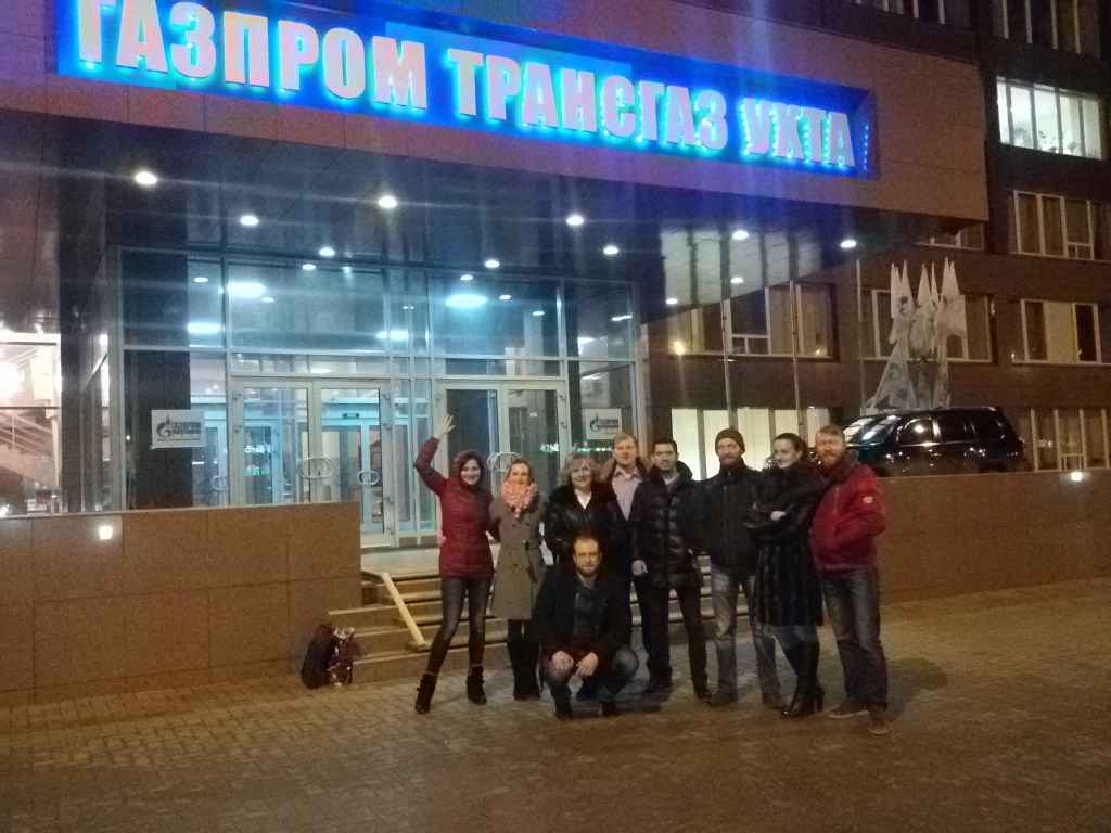 казаки в Ухте. Газпром. казачий ансамбль "Русская воля"
